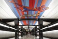 The interior of the station `CSKA` Moscow metro. Moscow,