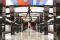 The interior of the station `CSKA` Moscow metro. Moscow Royalty Free Stock Photo