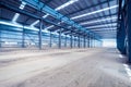 Interior of steel structure workshop Royalty Free Stock Photo