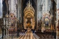 Interior of Stephansdom in Vienna, Austria