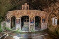 Interior of the Stone Crows Monastery, Village of Jgheaburi, Corbi commune, ArgeÃâ¢ county, Romania Royalty Free Stock Photo