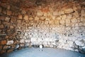 Interior stone wall of Sigacik castle in Turkey. Historical Seljukian architecture Royalty Free Stock Photo