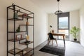 Interior study or home office with table and chair. Minimalist but nice