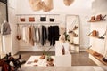 Interior of a stylish clothing and accessories boutique Royalty Free Stock Photo