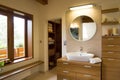 Interior of stylish modern bathroom