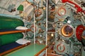 The interior of the submarine, torpedo tubes Royalty Free Stock Photo