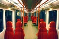 Interior of subway train Royalty Free Stock Photo