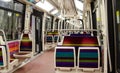 Interior of subway train Royalty Free Stock Photo