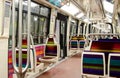 Interior of subway train Royalty Free Stock Photo