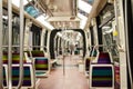 Interior of subway train Royalty Free Stock Photo