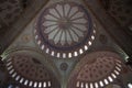 Interior of the Sultan Ahmed Mosque, or blue mosque, in Istanbul