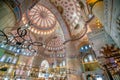 Interior of The Sultanahmet Mosque Blue Mosque in Istanbul