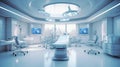 Interior of a surgery room in a hospital,Empty operating room with medical equipment,AI generated Royalty Free Stock Photo