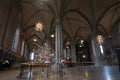 Interior of the Swedish LinkÃ¶ping Cathedral with Tree of Life artwork