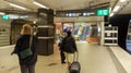 Interior of a swedish metrostation from SL Stockholm public transport.Tunnelbanna