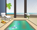 Interior swimming pool, cdr vector Royalty Free Stock Photo