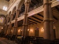 Interior of a synagogue. Jewish house of worship for the purpose of Jewish prayer, study, assembly, and reading of the Torah