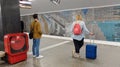 Interior of T-Centralen, the main metro station in Stockholm. Royalty Free Stock Photo