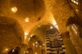 Interior of the Taynal Mosque, the remains of the Crusader church structure are clearly visible. Tripoli, Lebanon Royalty Free Stock Photo