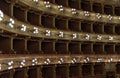 Interior of the Teatro Theater Massimo Vittorio Emanuele opera house in Palermo, Sicily Royalty Free Stock Photo