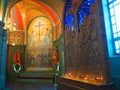 The interior of the temple of the armed forces. The main temple of the Ministry of Defense in Kubinka, Moscow region