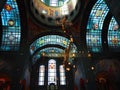 The interior of the temple of the armed forces. The main temple of the Ministry of Defense in Kubinka, Moscow region