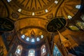 Interior of the temple. Hagia Sophia mosaic of the Virgin and Child, Turkey, Istanbul