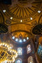 Interior of the temple. Hagia Sophia mosaic of the Virgin and Child, Turkey, Istanbul