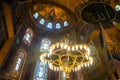 Interior of the temple. Hagia Sophia mosaic of the Virgin and Child, Turkey, Istanbul