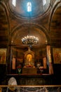 The interior of the temple of the monastery Khor Virap, view of the altar of the temple