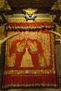 Interior of the Temple of the Sacred Tooth Relic (Sri Dalada Maligwa) in Central Sri Lanka Royalty Free Stock Photo