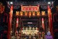 The interior of the temple in Taipei, Taiwan.