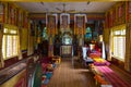 Interior of the temple in Tashi Ling village, Nepal