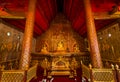 Interior of the temple Wat Phra Singh in Chiang Mai, Thailand Royalty Free Stock Photo