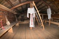 The interior of the peasant house Royalty Free Stock Photo