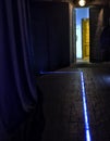 The interior of the theater backstage, utility rooms, corridor Royalty Free Stock Photo