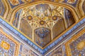 Interior of Tilya-Kori Madrasah on Registan Square in Samarkand,  Uzbekistan Royalty Free Stock Photo