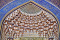 Interior of Tilya-Kori Madrasah in Samarkand, Uzbekistan Royalty Free Stock Photo