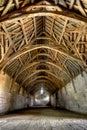 Interior of Tithe Barn, near Bath, England Royalty Free Stock Photo