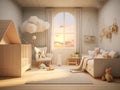 interior of a toddler\'s room, ai generative Royalty Free Stock Photo