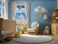 interior of a toddler\'s room, ai generative Royalty Free Stock Photo