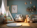 interior of a toddler\'s room, ai generative Royalty Free Stock Photo
