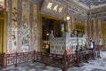 Interior of Tomb of Khai Dinh emperor in Hue Vietnam