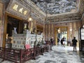 Interior of Tomb of Khai Dinh emperor in Hue Vietnam