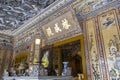 Interior of Tomb of Khai Dinh emperor in Hue Vietnam