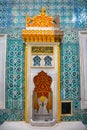 Interior of Topkapi Palace, detail and decoration of the castle, Istanbul, Turkey Royalty Free Stock Photo