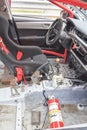 Interior of touring car for racing