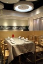 Interior of a traditional Chinese fast food restaurant. Royalty Free Stock Photo