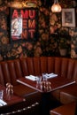 Interior Of Traditional English Pub With Table Set For Meal Royalty Free Stock Photo