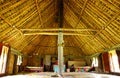 Interior of traditional house, Navala village, Viti Levu, Fiji